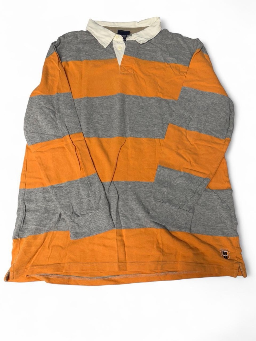Vintage Y2K Cherokee Rugby Polo Shirt Orange Gray Boys XL 14/16